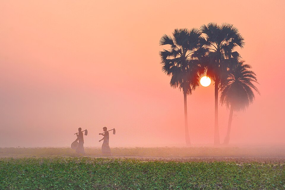 Photo illustrating the English word “morning” (mañana)