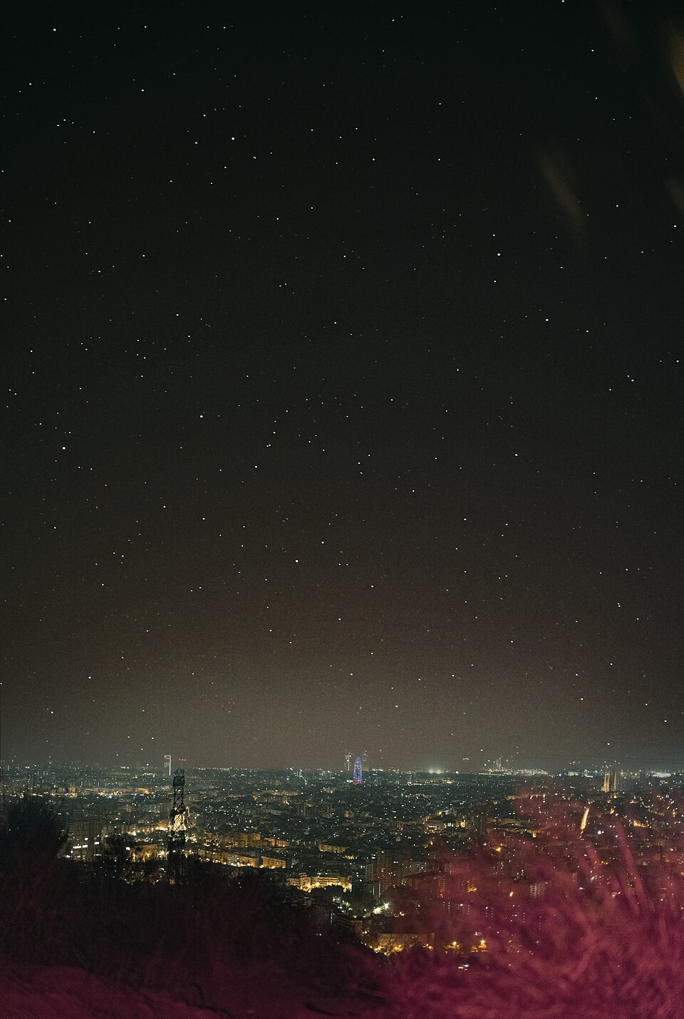 Photo illustrating the English word “night” (noche)